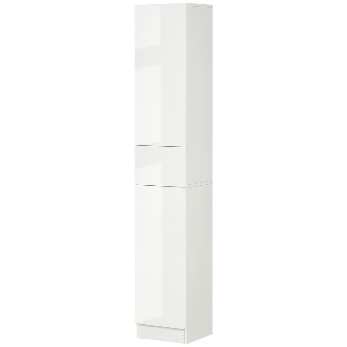 HOCHSCHRANK DE-12356 30/28/170 cm Weiß Hochglanz - Weiß, Holzwerkstoff (28/170/30cm) - ComfortXL