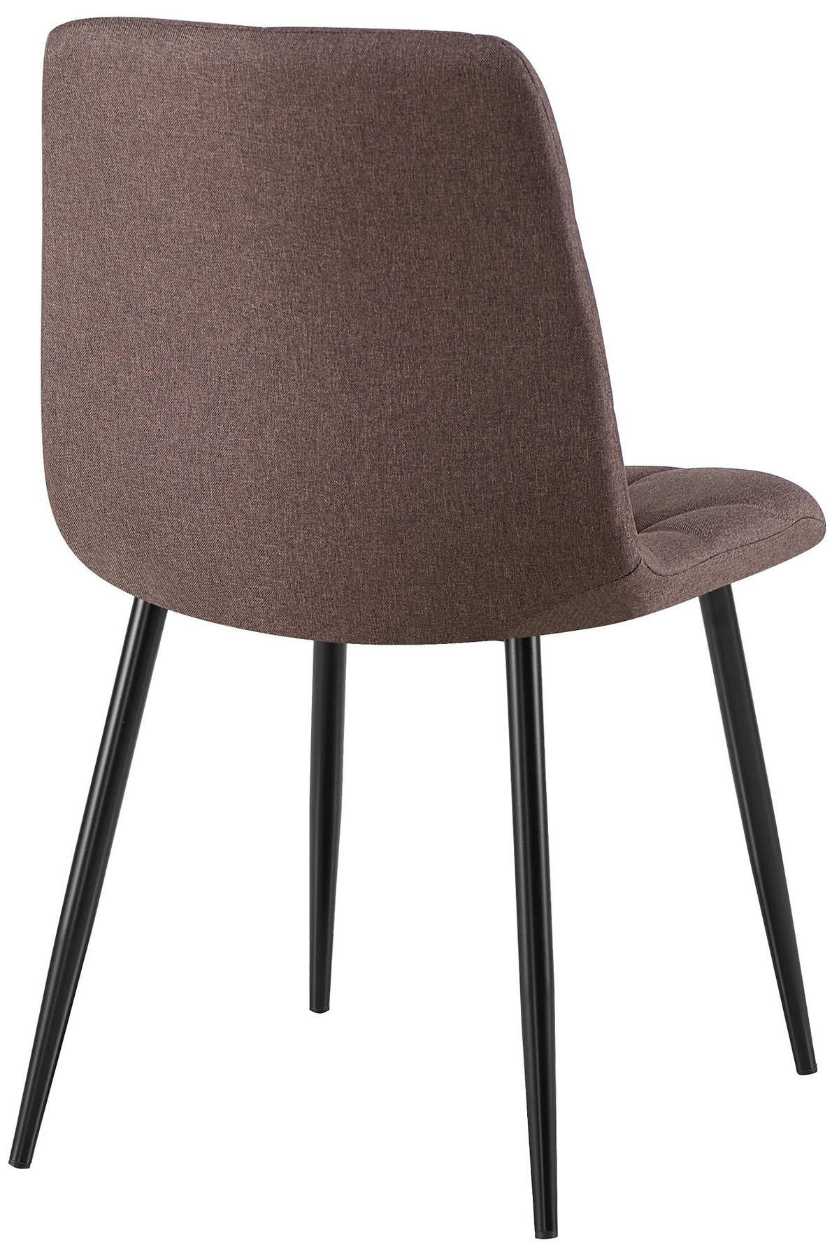 ESSZIMMERSTUHL Stoff Braun - Schwarz/Braun, Textil/Metall (45/85/55cm) - CLP