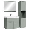 BADMÖBEL-SET Montreal 4 Teile Grau Matt - 60 x 35 x 51 cm - Grün, Holz (60/51/35cm) - Badplaats