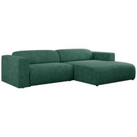 ECKSOFA PASADENA Grün Struktur - Rechts Seite - Schwarz/Grün, Kunststoff/Textil (180/288cm) - MKS