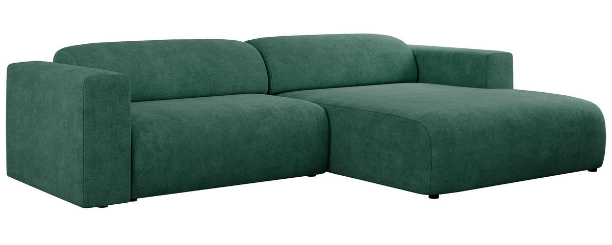 ECKSOFA PASADENA Grün Struktur - Rechts Seite - Schwarz/Grün, Kunststoff/Textil (180/288cm) - MKS