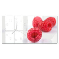 WANDUHR 60x30 cm - Sonnenuntergang - Rot, Glas (60/30/0.4cm) - TULUP