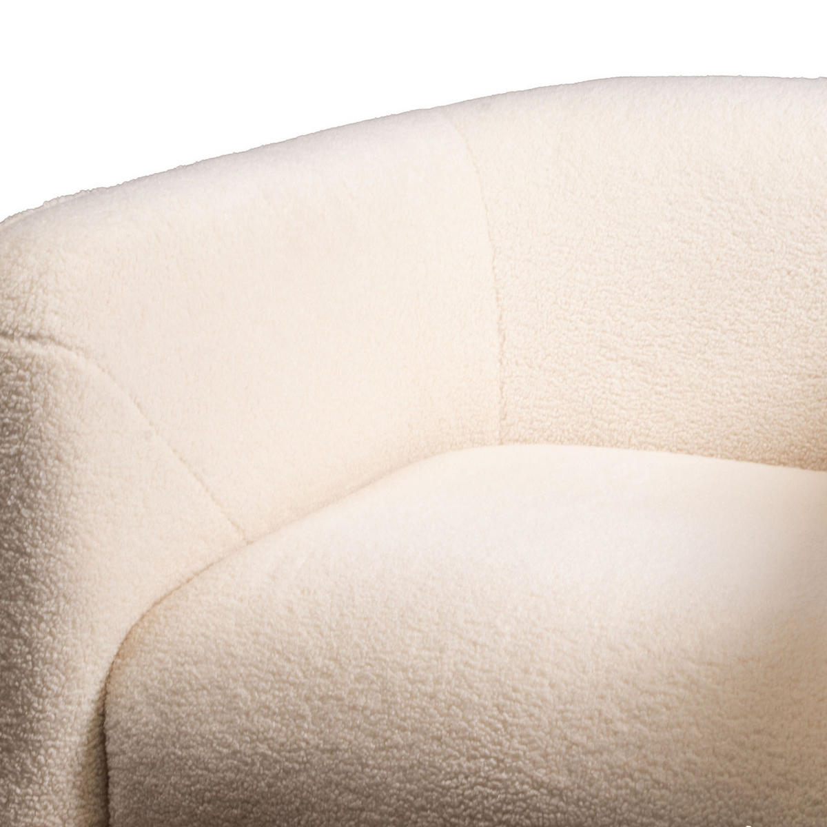SESSEL aus Teddy Stoff, weiß - Weiß, Textil (69/67/69cm) - Giga Meubel