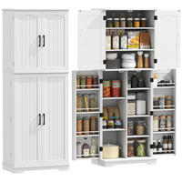 MEHRZWECKSCHRANK DE-11276 4 Türen, 10 Fächer Weiß - Weiß, Holzwerkstoff (35/162/60cm) - ComfortXL