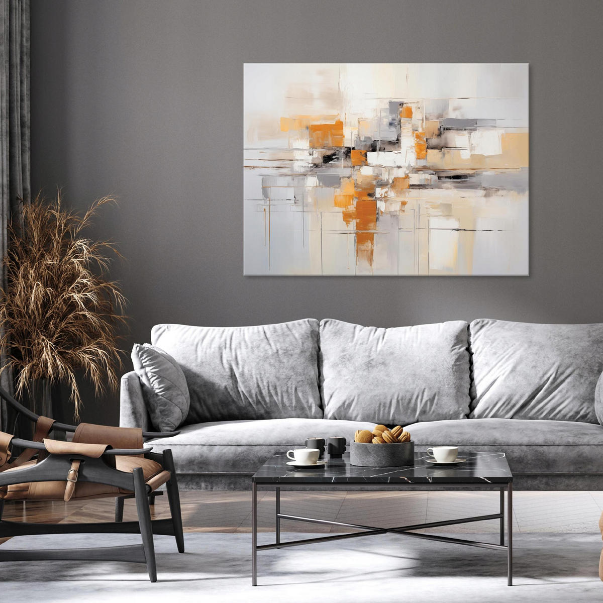 LEINWANDBILD Abstrakt Loft 120x80 - Multicolor, Holzwerkstoff (120/80cm) - Wallarena