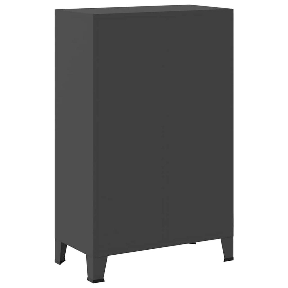 KLEIDERSCHRANK Industrie-Stil Anthrazit 67/35/107 Cm Stahl - Anthrazit, Metall (35/107/67cm) - vidaXL