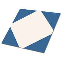 FLIESENAUFKLEBER 9 Stück 30x30 cm selbstklebend Diamant - Blau, Textil (30/1.6/30cm) - TULUP