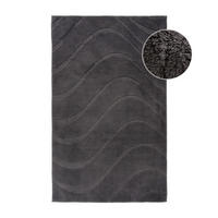BADTEPPICH Waschbar Bath Waves 400 Anthrazit 40x60 cm - Anthrazit, Textil (40/60cm) - carpet city