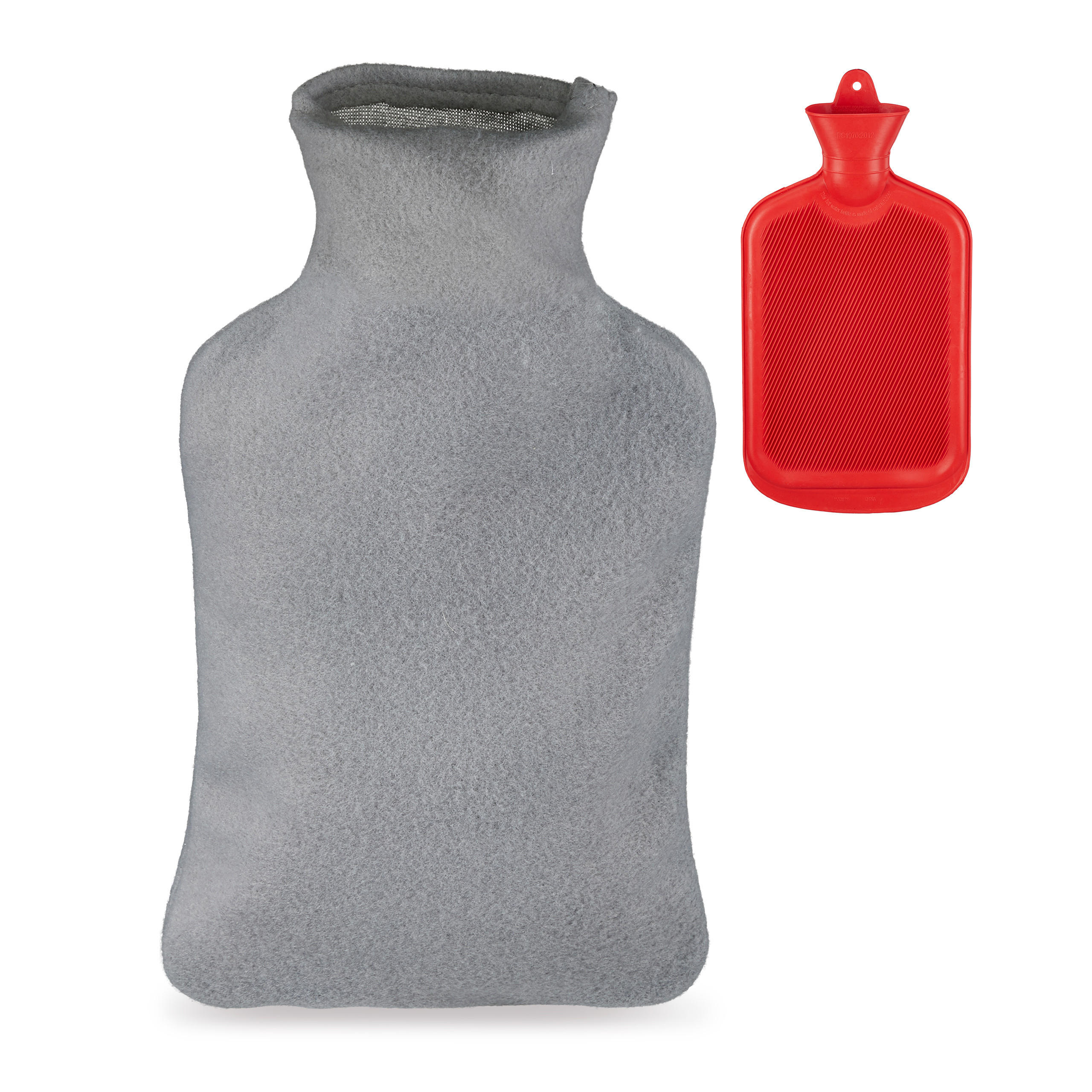WÄRMFLASCHE - Multicolor, Kunststoff/Textil (19/36/4.5cm) - Relaxdays