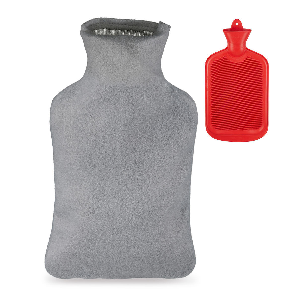 WÄRMFLASCHE - Multicolor, Kunststoff/Textil (19/36/4.5cm) - Relaxdays