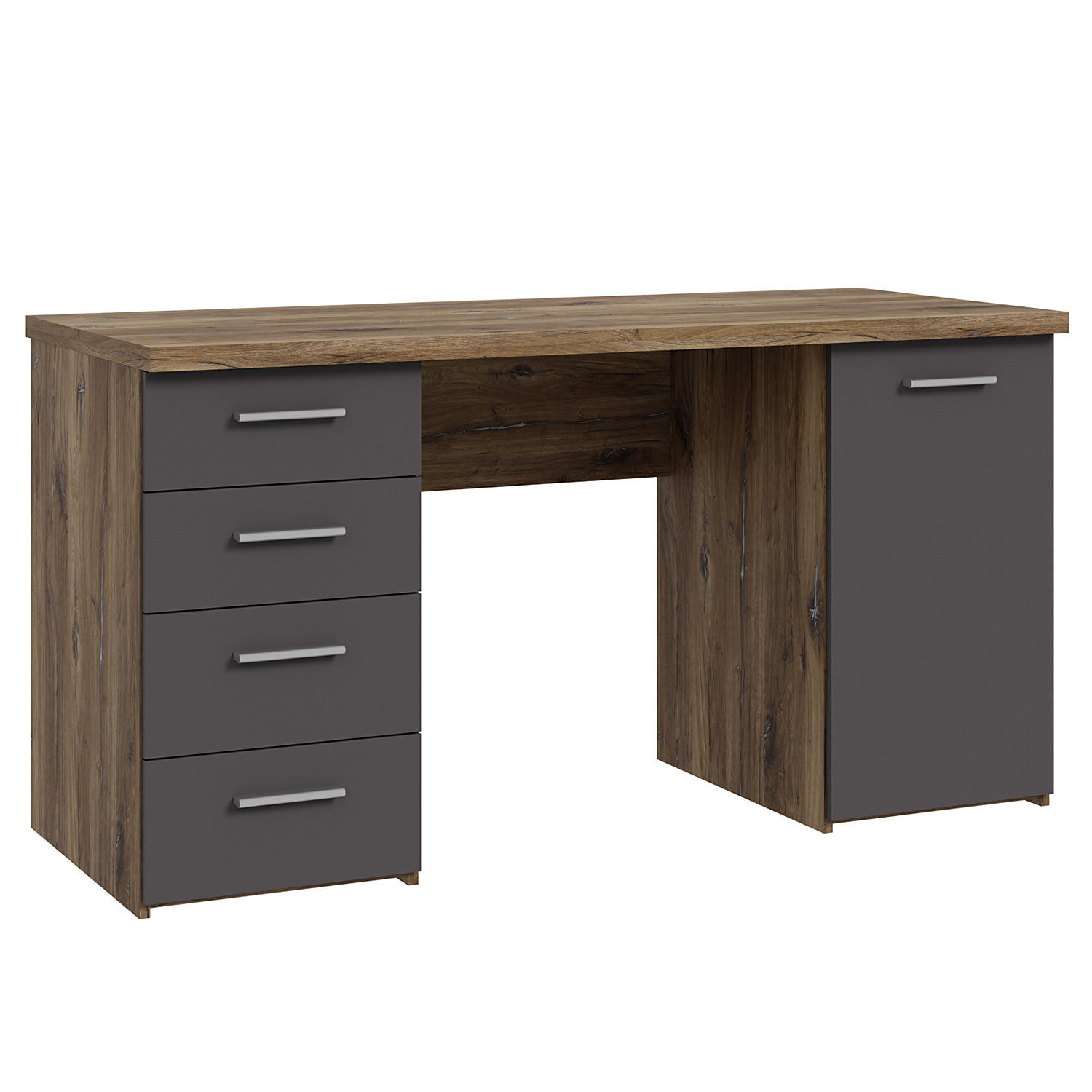 SCHREIBTISCH - Eichefarben, Holzwerkstoff (60/145/76cm) - home24