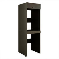 WASCHMASCHINENSCHRANK DUO-I 67cm Breit, 205cm Hoch - Schwarz, Holzwerkstoff (67/205/67cm)