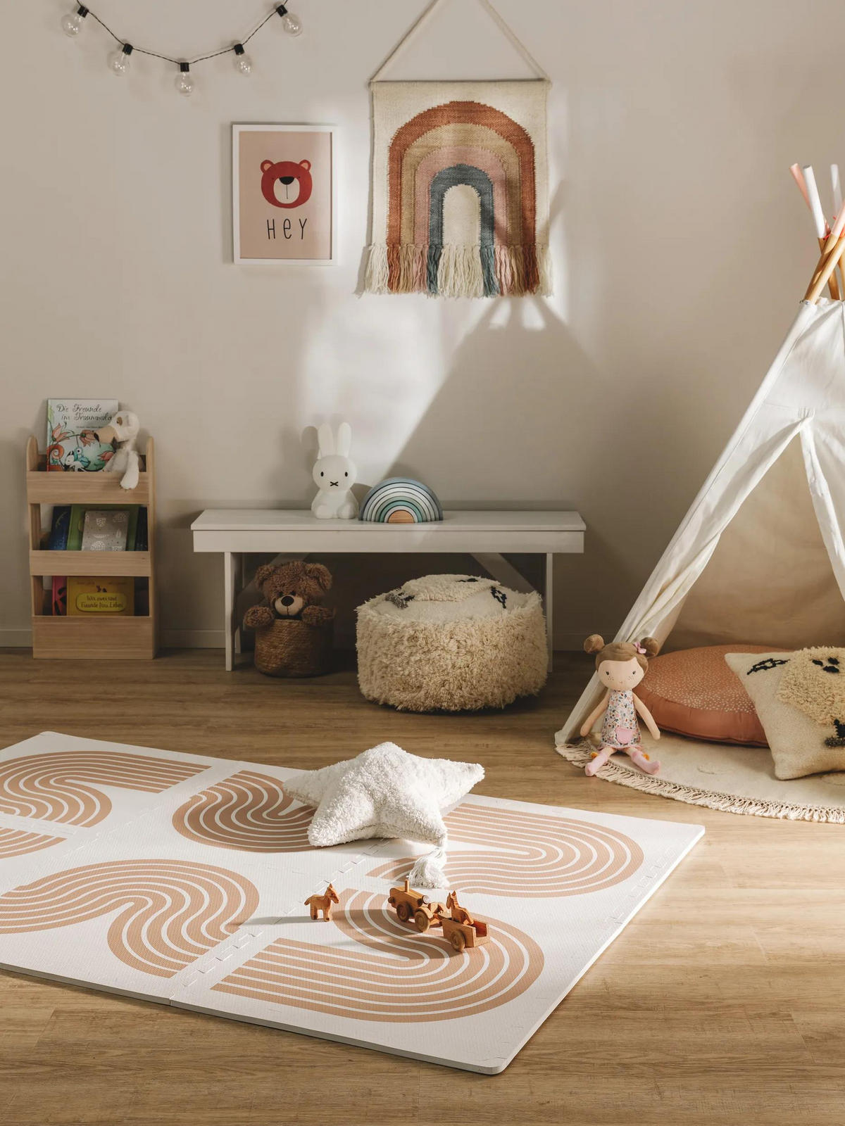 SPIELMATTE Archie Beige 120x180 cm - Beige, Textil (120/180cm) - Lytte