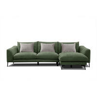 ECKSOFA WINTER 4-Sitzer, dunkelgrün - Dunkelgrün/Schwarz, Holzwerkstoff/Textil (293/172cm) - Courtois Laville