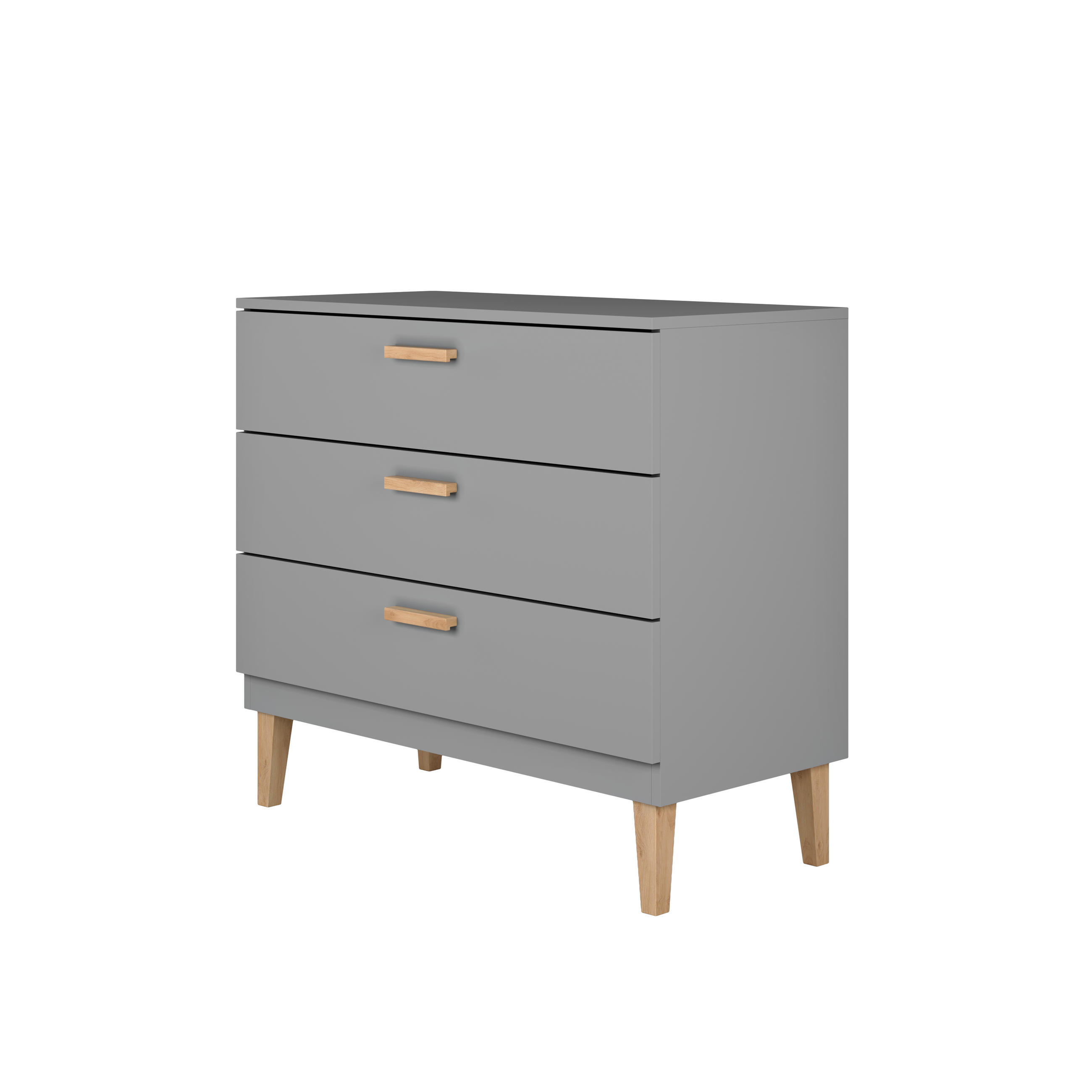 KOMMODE KUBI Grau 100/90/47 - Grau, Holzwerkstoff (100/90/47cm) - RAUMHIRSCH FURNITURE