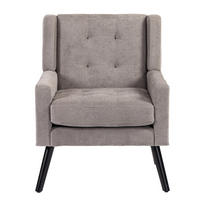SESSEL 68/76/88 cm Light Gray aus Upholstered mit Tufting - Hellgrau, Textil (76/88/68cm) - OKMYHOME