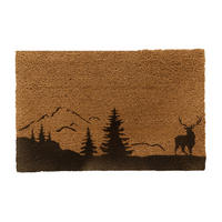 ROHOŽ - svetlohnedá, textil/plast (80/50cm) - Relaxdays