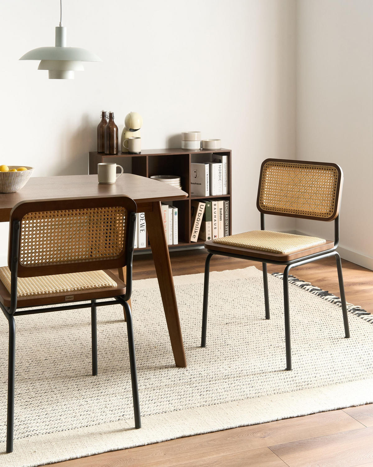 ESSZIMMERSTUHL 2er-Set Polyrattan Braun Corvallis - Braun, Kunststoff (48/83/58cm) - Beliani