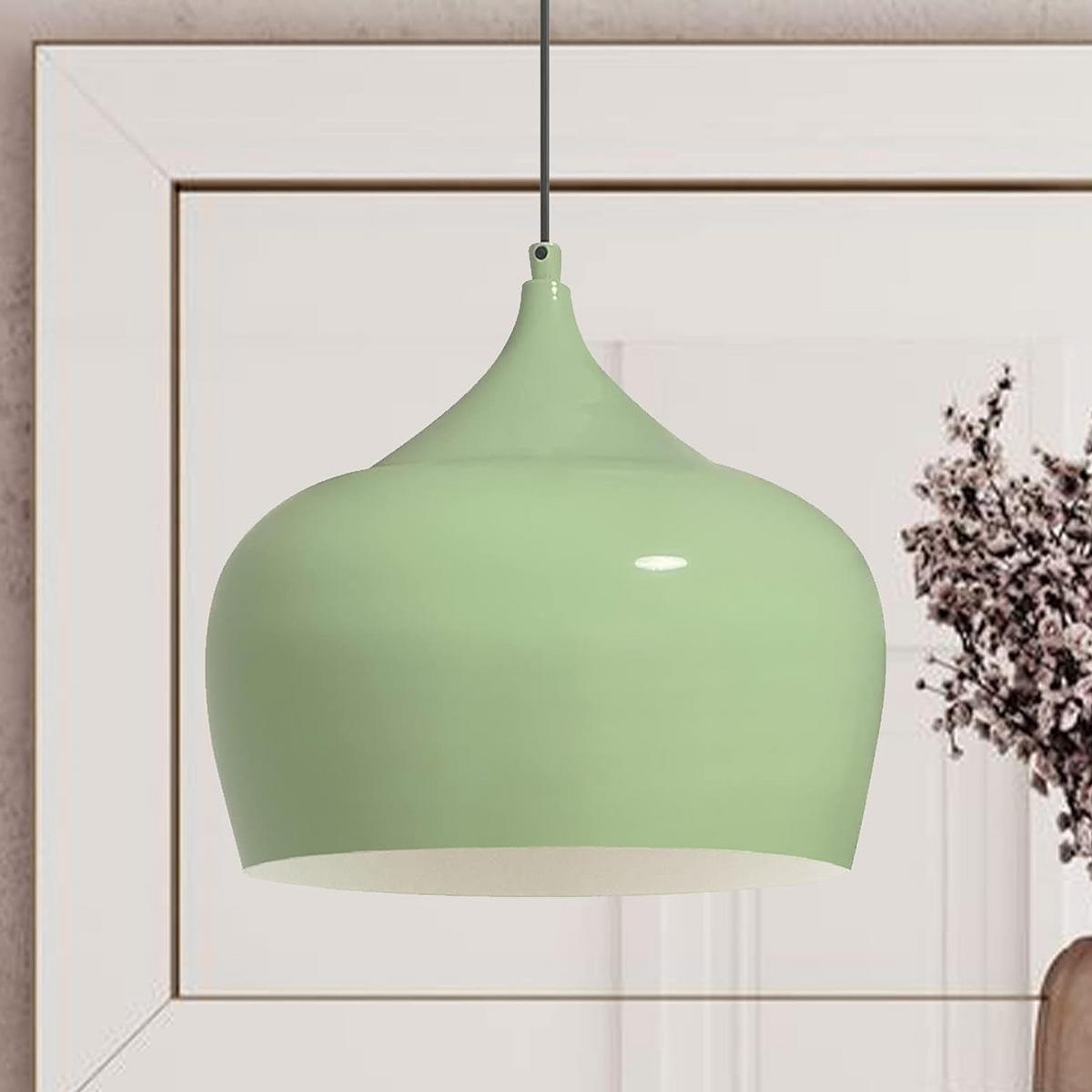 PENDELLEUCHTE Kreis 30/30 - Mintgrün, Metall (30/30cm) - Bamyum