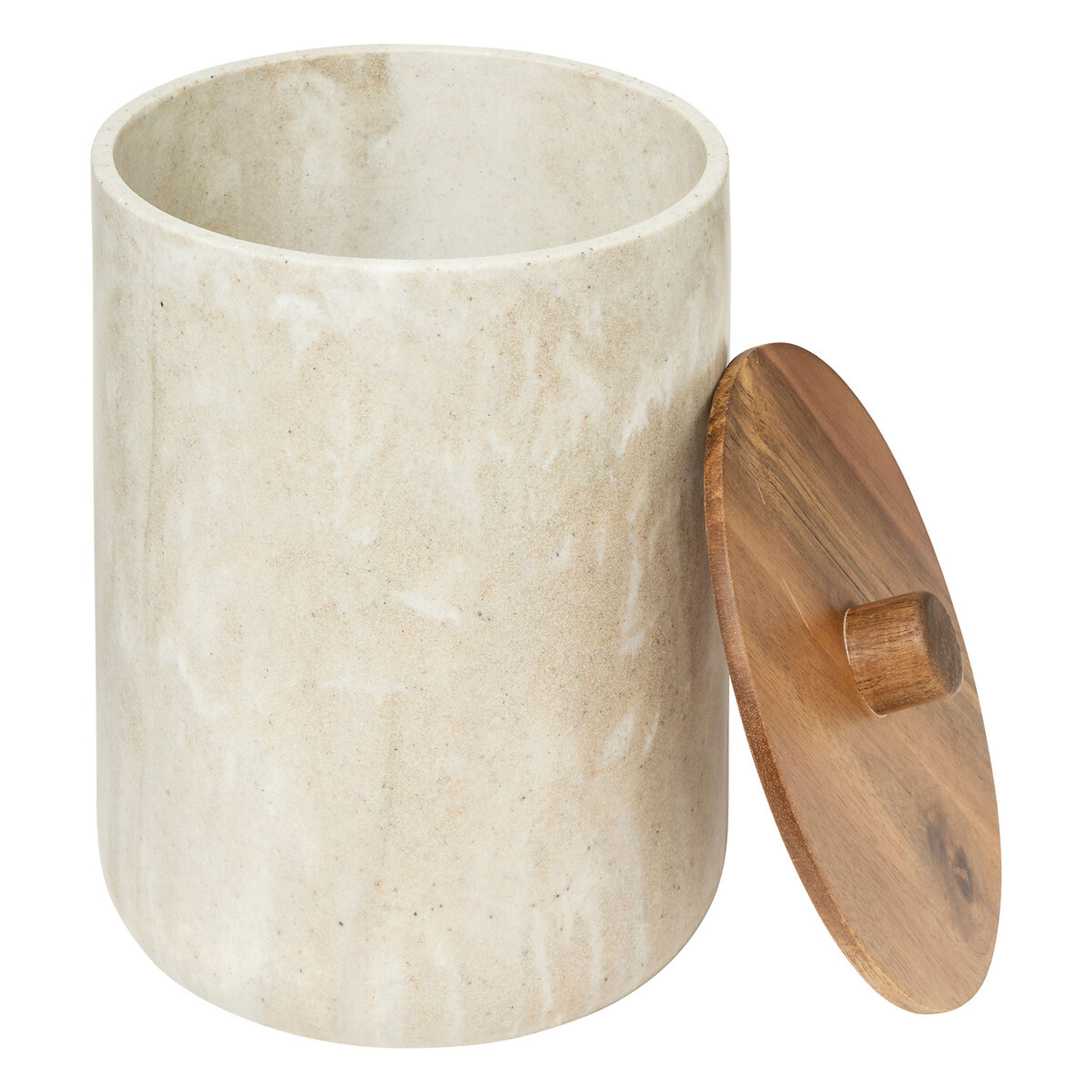 MÜLLEIMER Come, Polyresin, Beige, 5 L - Beige, Kunststoff (18.5/25.3/18.5cm) - 5five Simply Smart