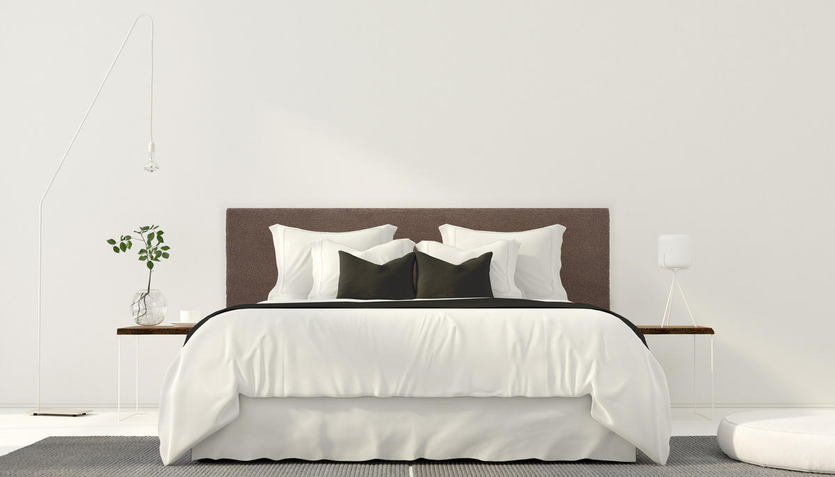KOPFTEIL Gepolstertes Teddy-Stoff Braun 145/52/3 cm PANDA - Braun, Textil (145/52/3cm) - RNT By Really Nice Things