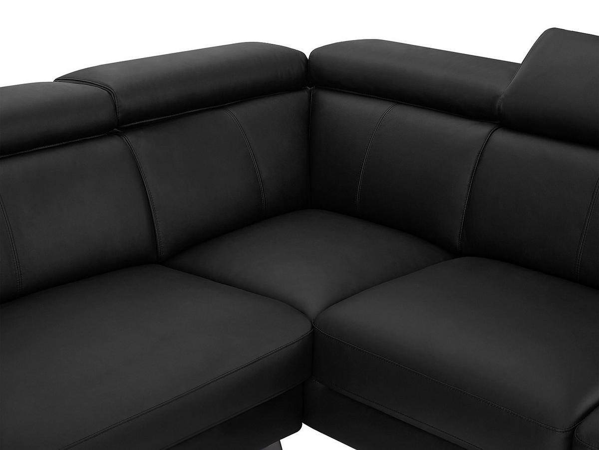 SOFA - 6 Personen - leder - schwarz Maramba - Schwarz, Leder/Metall (288/82/219cm) - Vente-Unique