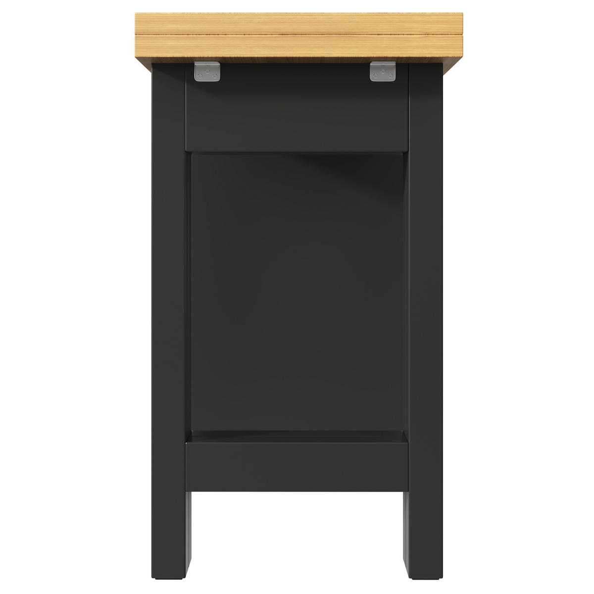 BARTISCH ausziehbar 120-200 cm mit Stauraum MDF Black - Schwarz, Holzwerkstoff (200/40/75.5cm) - Meubliv