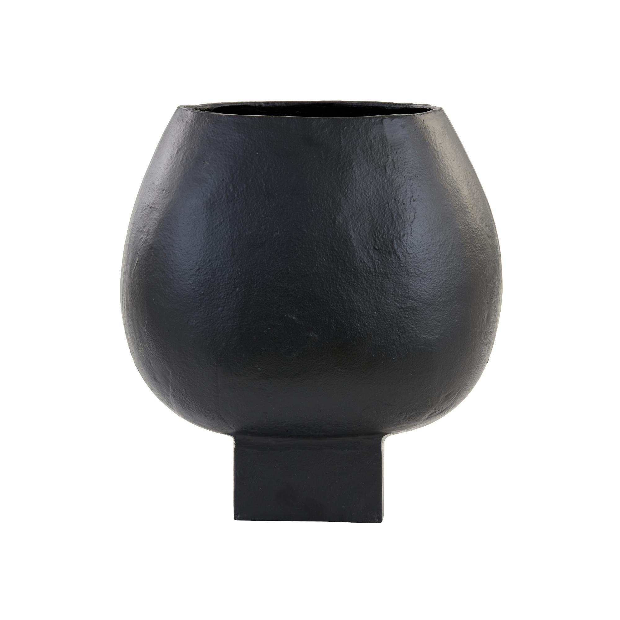 VASE Partida Schwarz 34/21/40 cm - Schwarz, Metall (40cm) - Light & Living