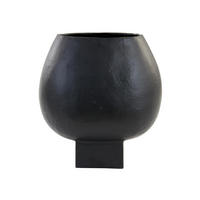 VASE Partida Schwarz 34/21/40 cm - Schwarz, Metall (40cm) - Light & Living