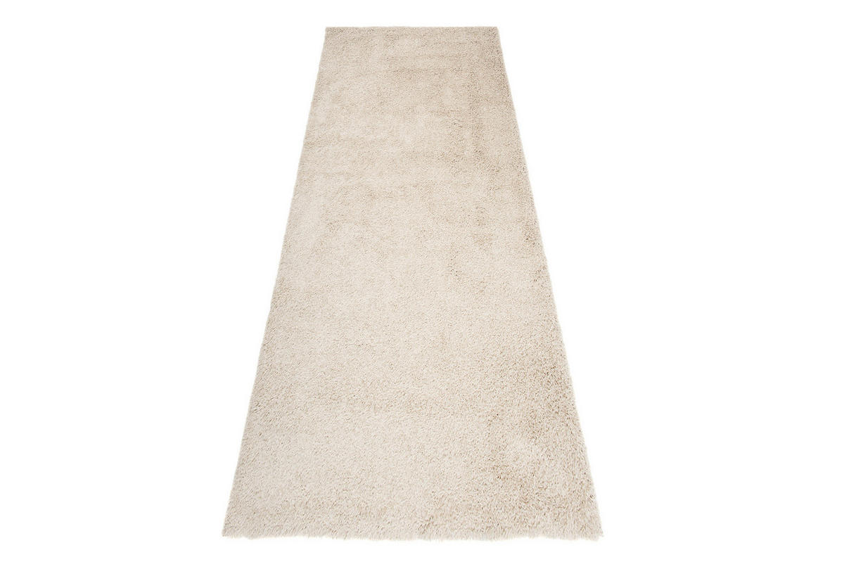 TEPPICHLÄUFER ESSENCE creme uni 80/500 cm - Creme, Textil (80/500cm) - Tapiso