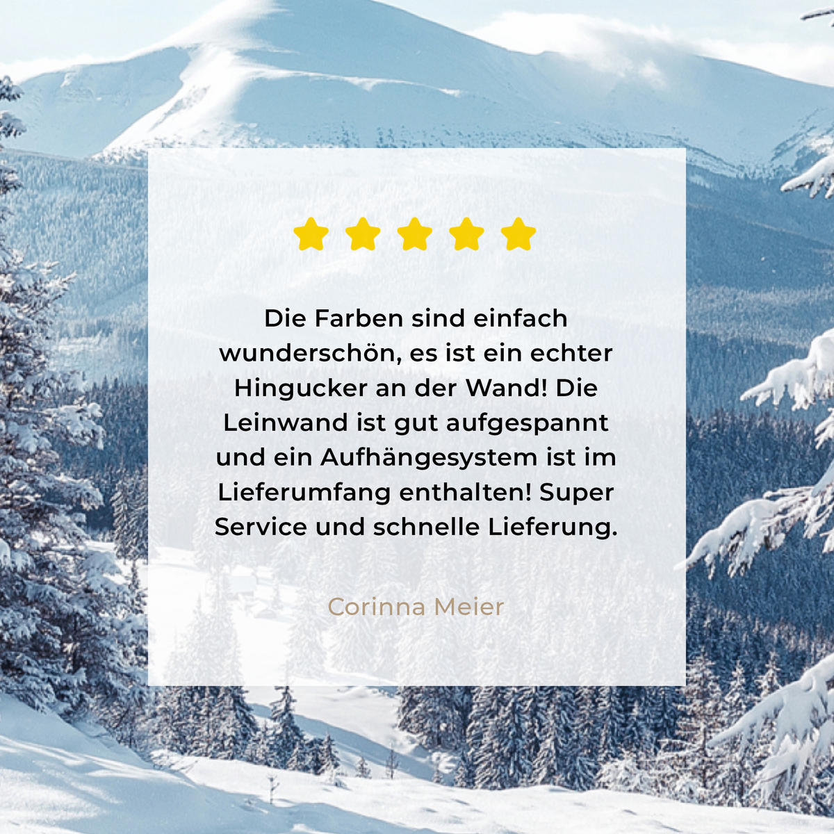 LEINWANDBILD Winterlandschaft - Natur - Berge - Bäume - Schnee 60x80 cm - Hellblau, Textil (60/80cm) - MuchoWow