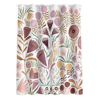 DUSCHVORHANG Claudia Voglhuber - Blumenmeer 180/180 cm - Rosa, Textil (180/180cm) - Bilderwelten