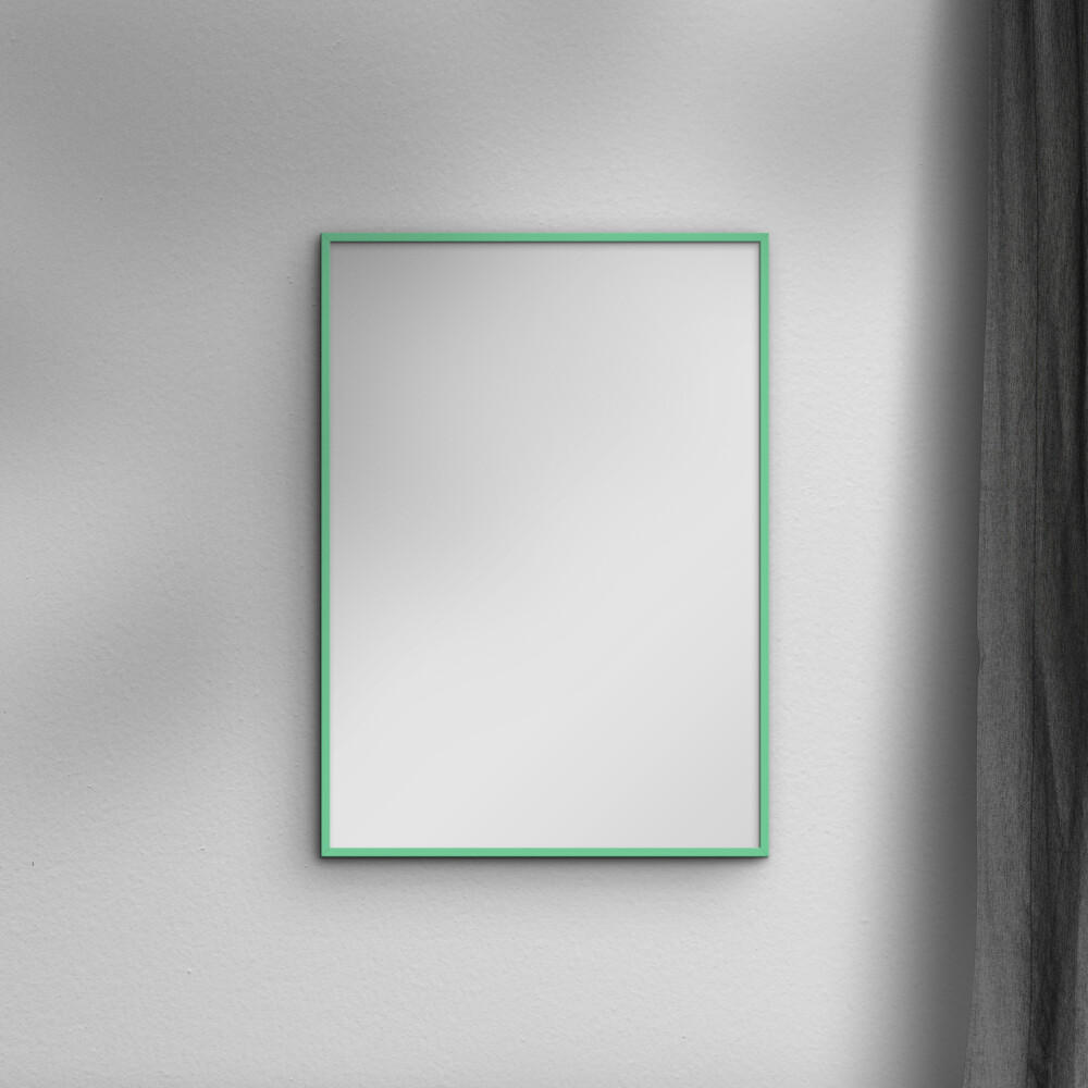 SPIEGEL - Minzfarbenes Holz - Mintgrün, Holz/Papier (30/40/2cm) - Poster&Frame