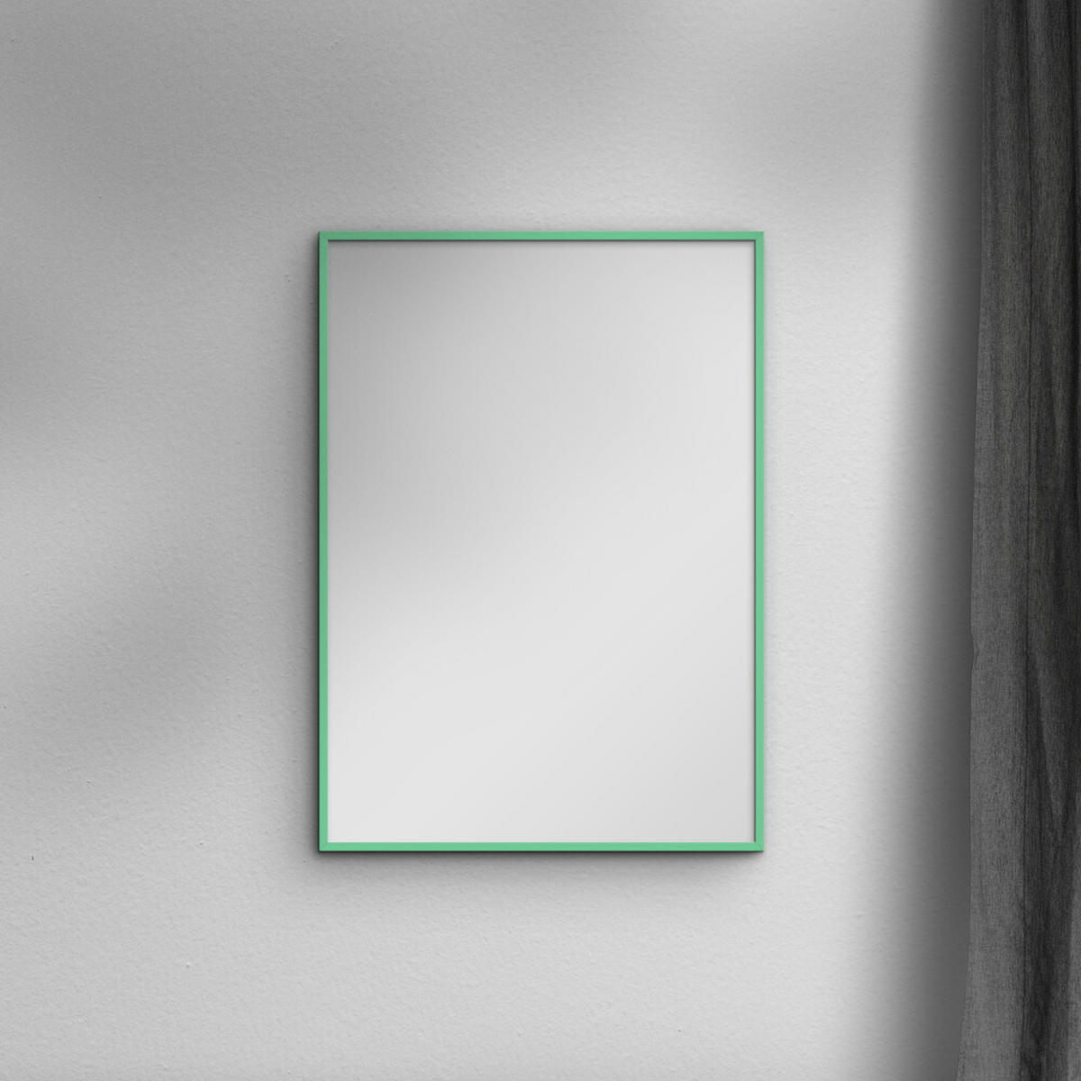 SPIEGEL - Minzfarbenes Holz - Mintgrün, Holz/Papier (30/40/2cm) - Poster&Frame