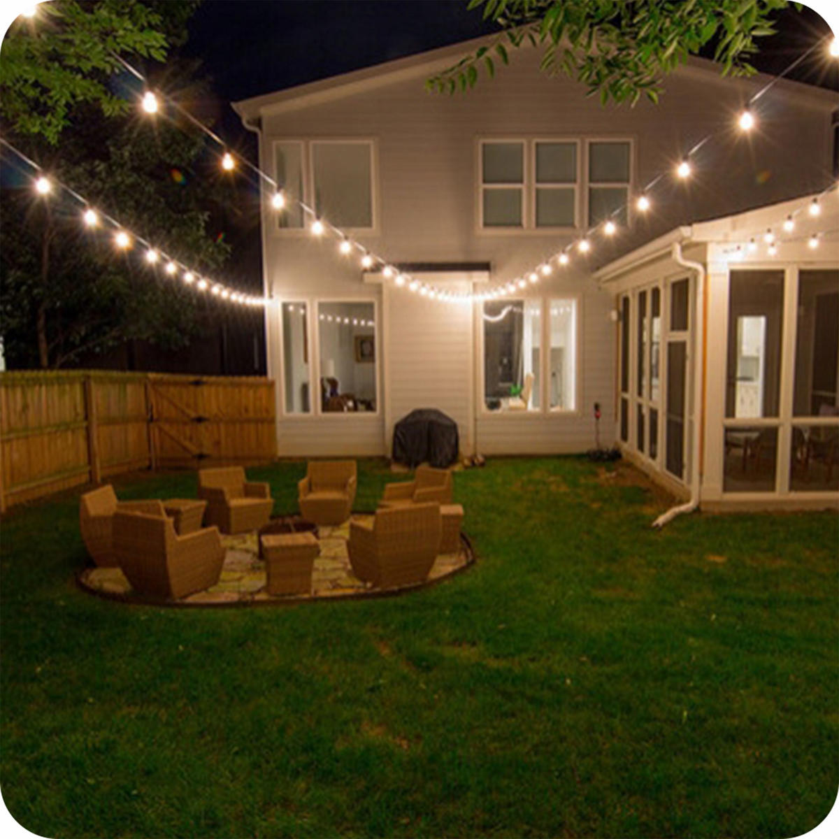 SOLAR-LICHTERKETTE Outdoor LED Gartenbeleuchtung 7m - Schwarz, Kunststoff (700/10/10cm) - KRUMAD