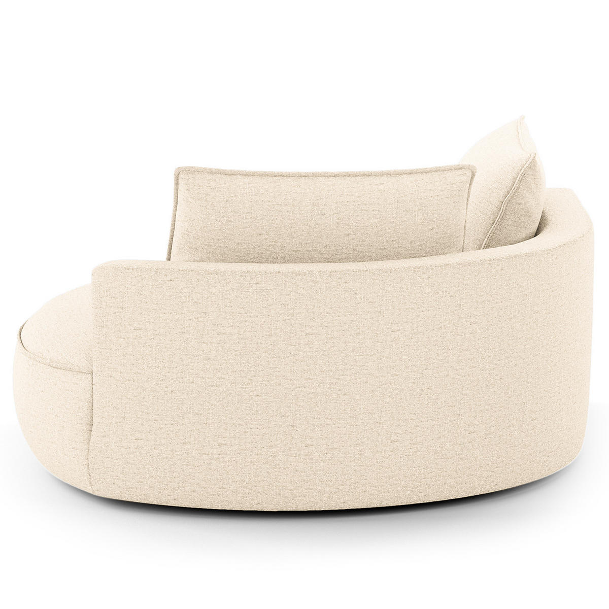 OTTOMANE - modular - Champagner/Schwarz, Kunststoff/Textil (126/82/154cm) - home24