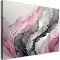 WANDBILD aquarell abstraktion rosa - Pink, Textil (60/40cm) - Feeby