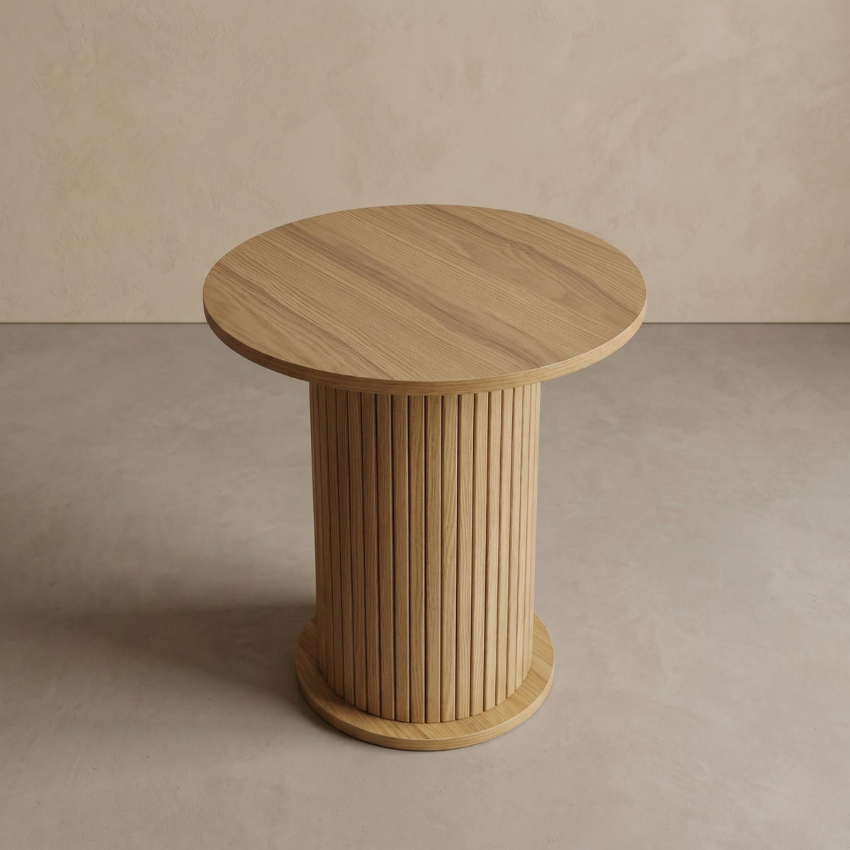BEISTELLTISCH geriffelt Braun - Braun, Holzwerkstoff (45/45/50cm) - SCAVA