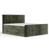 BOXSPRINGBETT Nocturne Olivenfarbe 140/200 cm - Schwarz/Olivgrün, Holz/Holzwerkstoff (140/200cm) - Maison de Reve