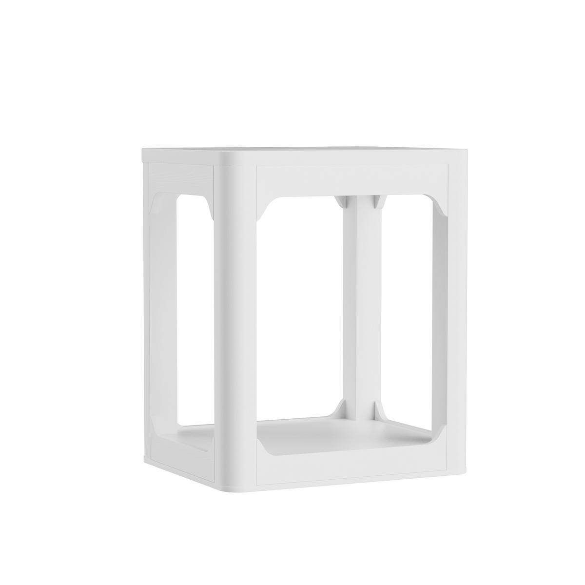 BEISTELLTISCH-SET DE-37279 2er-Set mit doppelstöckigem Stauraum Weiß - Weiß, Holzwerkstoff (50/40/60cm) - ComfortXL