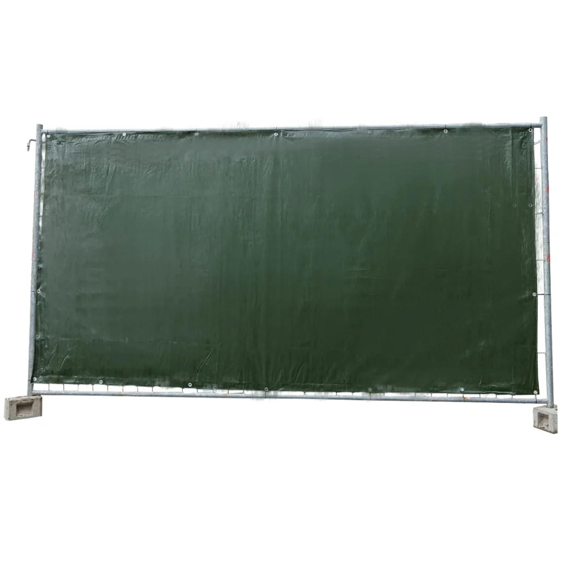 10 Stück Bauzaunplane 160g/m² grün PE 1,76m x 3,41m - Grün, Kunststoff (176/176cm) - BONI-SHOP