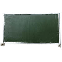 10 Stück Bauzaunplane 160g/m² grün PE 1,76m x 3,41m - Grün, Kunststoff (176/176cm) - BONI-SHOP