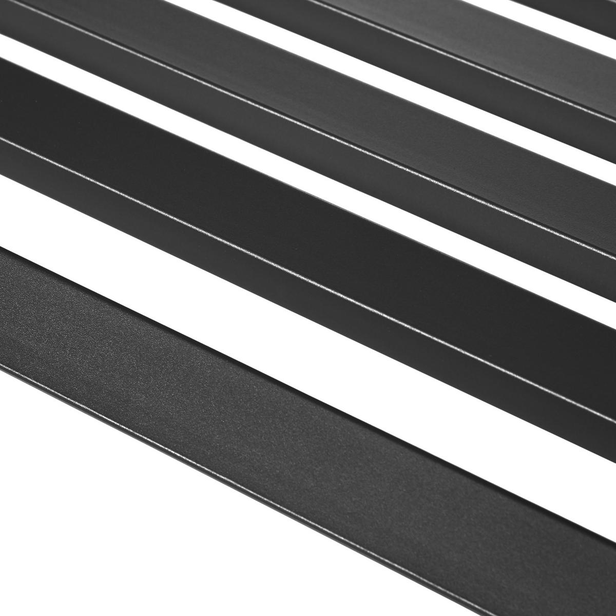 GARTENBANK DE-17758 2-Sitzer mit zeitgenössischem Design Schwarz - Schwarz, Metall (127/82/58cm) - ComfortXL