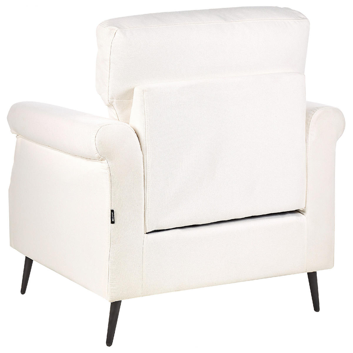 SESSEL Polsterbezug Weiß Vietas - Weiß, Textil/Metall (85/88/67cm) - Beliani