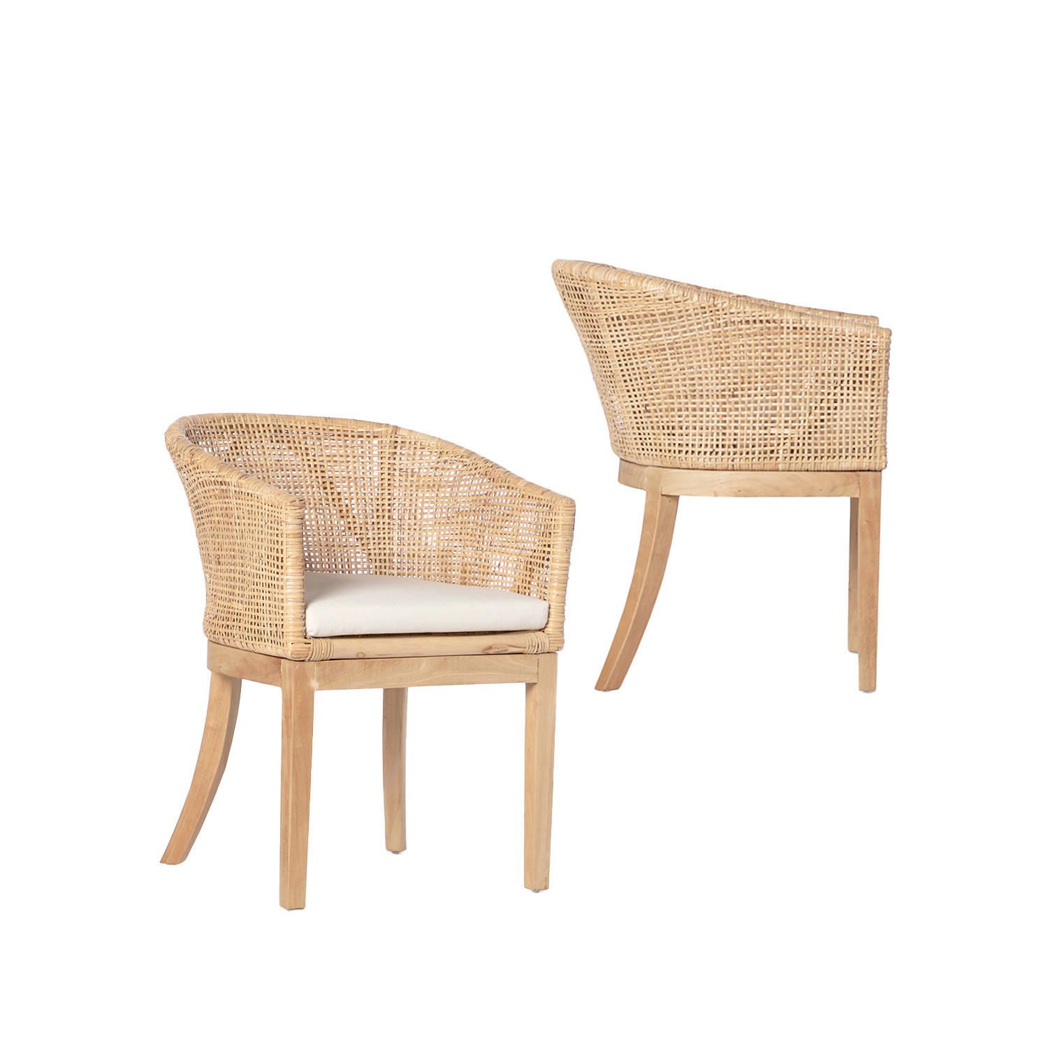 GARTENSTUHL Alen Natürlich 49 cm x 74 cm 2er-Set - Naturfarben, Naturmaterialien (49/74/60cm) - Klast Home