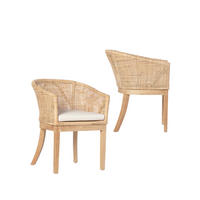 GARTENSTUHL Alen Natürlich 49 cm x 74 cm 2er-Set - Naturfarben, Naturmaterialien (49/74/60cm) - Klast Home
