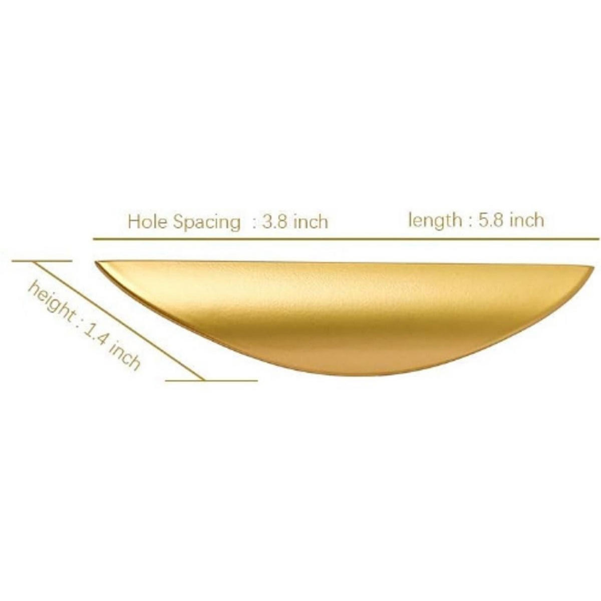 SCHRANKGRIFF 2er-Set Vergoldet 14,7 x 3,5 cm Lochabstand 96 mm mit Schrauben Kommode Schränke - Goldfarben, Metall (3.5/3.5/14.7cm) - MCBOSON