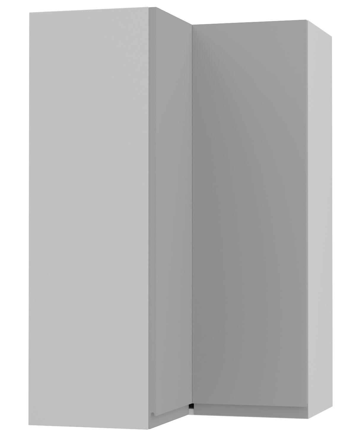 ECKHÄNGESCHRANK Avellino W14/60 Weiß / Dust Grey Acryl Matt 60 / 60 / 96cm - Weiß/Grau, Holz/Holzwerkstoff (60/96/60cm) - Feldmann-Wohnen