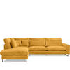 ECKSOFA LINKS BRENTIS Chenille-Stoff, Gelb - Gelb, Textil (314/224cm) - KONSIMO®