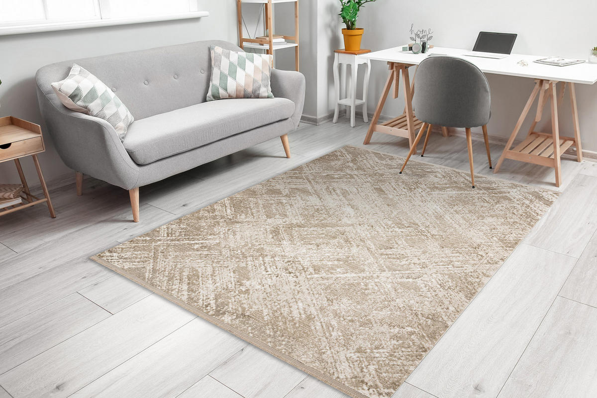 TEPPICH Duke 140/190 cm - Beige, Textil (140/190cm) - rugsX